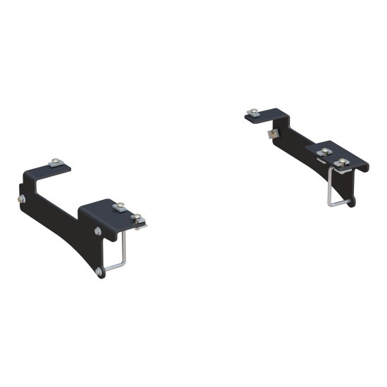 16429 - Custom 5th Wheel Brackets, Select Chevrolet Silverado, GMC Sierra 2500, 3500 HD Curt 40K Tiridium Base Rail Kit with Quick Connect Brackets
