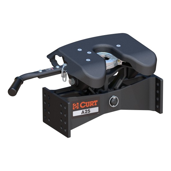 16023 - Puck System 5th Wheel Roller Adapter, 20K, Select Silverado, Sierra, 6.5' Bed Curt A25 Dual Jaw Sliding 5th Wheel Hitch for Chevy/GMC Trucks