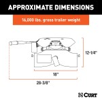 60690 - Double Lock EZr Gooseneck Hitch Kit with Brackets, Select Silverado, Sierra HD Curt A16 dual jaw sliding 5th wheel hitch for trucks