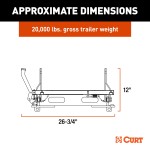 60690 - Double Lock EZr Gooseneck Hitch Kit with Brackets, Select Silverado, Sierra HD Curt A16 dual jaw sliding 5th wheel hitch for trucks