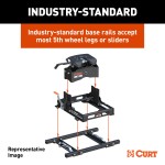 Curt Q24 5th Wheel Trailer Hitch for 2016-2019 Chevy Silverado or GMC Sierra with a 24,000 LB towing capacity.