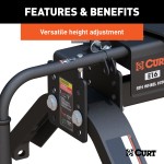 60682 - Double Lock EZr Gooseneck Hitch Kit with Brackets, Select Dodge, Ram 2500, 3500 Curt E16 5th Wheel Hitch for Dodge Ram Short Beds, 16K Capacity