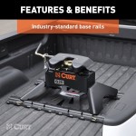 60690 - Double Lock EZr Gooseneck Hitch Kit with Brackets, Select Silverado, Sierra HD Curt A16 dual jaw sliding 5th wheel hitch for trucks