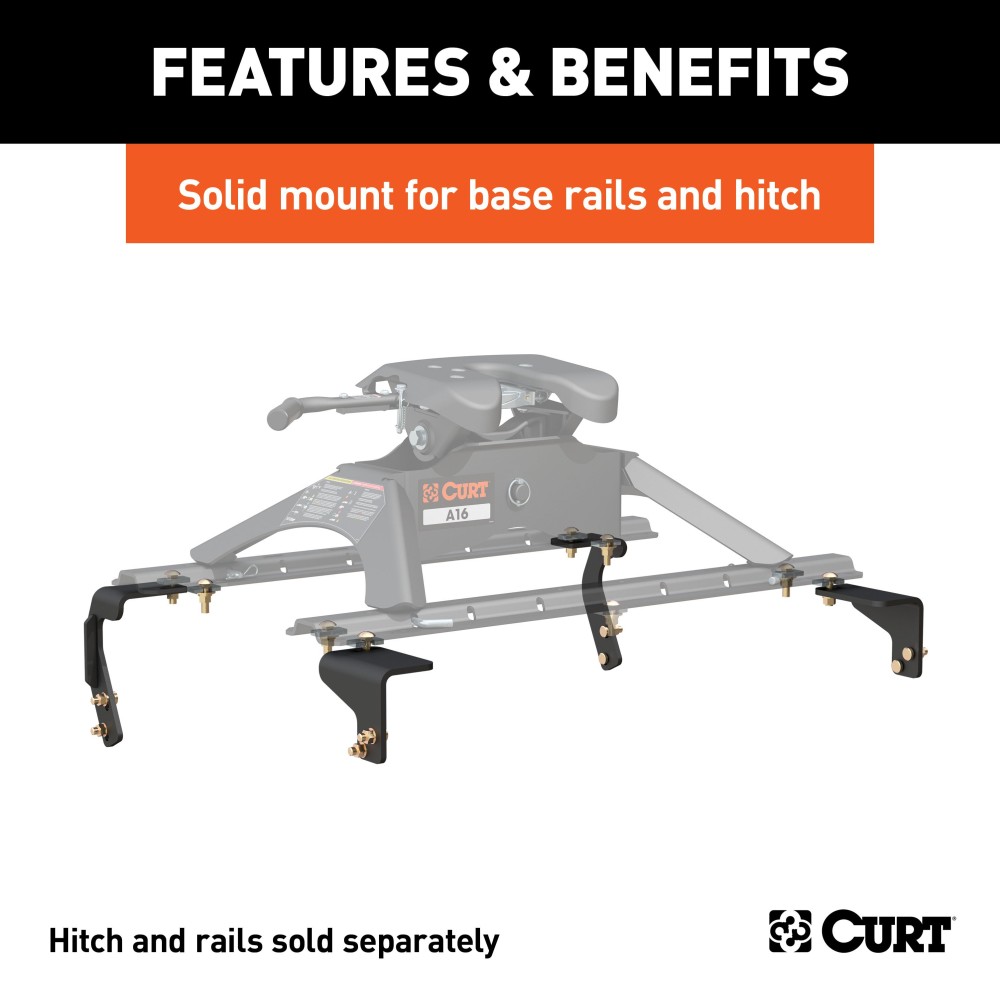 Curt E16 Slide Bar Jaw 5th Wheel Hitch for Dodge Ram