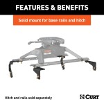 Curt E16 Slide Bar Jaw 5th Wheel Hitch for Dodge Ram