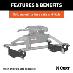 16443 - Custom 5th Wheel Brackets, Select Ford F-250, F-350 Super Duty Curt Q20 5th Wheel Trailer Hitch for Ford F250/F350 Super Duty