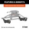 16448 - Custom 5th Wheel Brackets, Select Ford F-250, F-350, F-450 Super Duty Curt 25K Gooseneck Trailer Hitch Bent Plate System for Ford F250, F350, F450