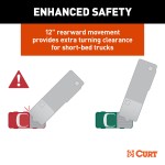 16468 - Custom 5th Wheel Brackets, Select Toyota Tundra, 6.5' Bed (No Extended Crew Cab) Curt A25 Sliding 5th Wheel Hitch 25K for 2007-2021 Toyota Tundra