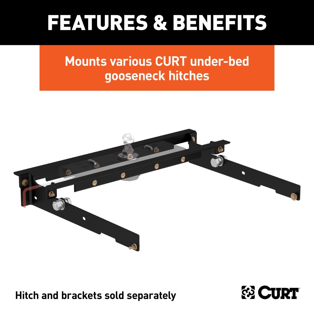 Curt Custom Under-Bed Rail Kit for 1980-1996 Ford F-Series