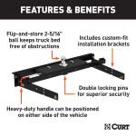 Curt A16 5th Wheel Hitch for Chevy C/K Pickup - 16K Capacity