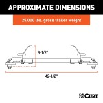16021 - Puck System 5th Wheel Legs, Select Ram 2500, 3500, 8' Bed, 25K Curt Fifth Wheel Base Kit for 2014-2025 Ram 2500 and 3500