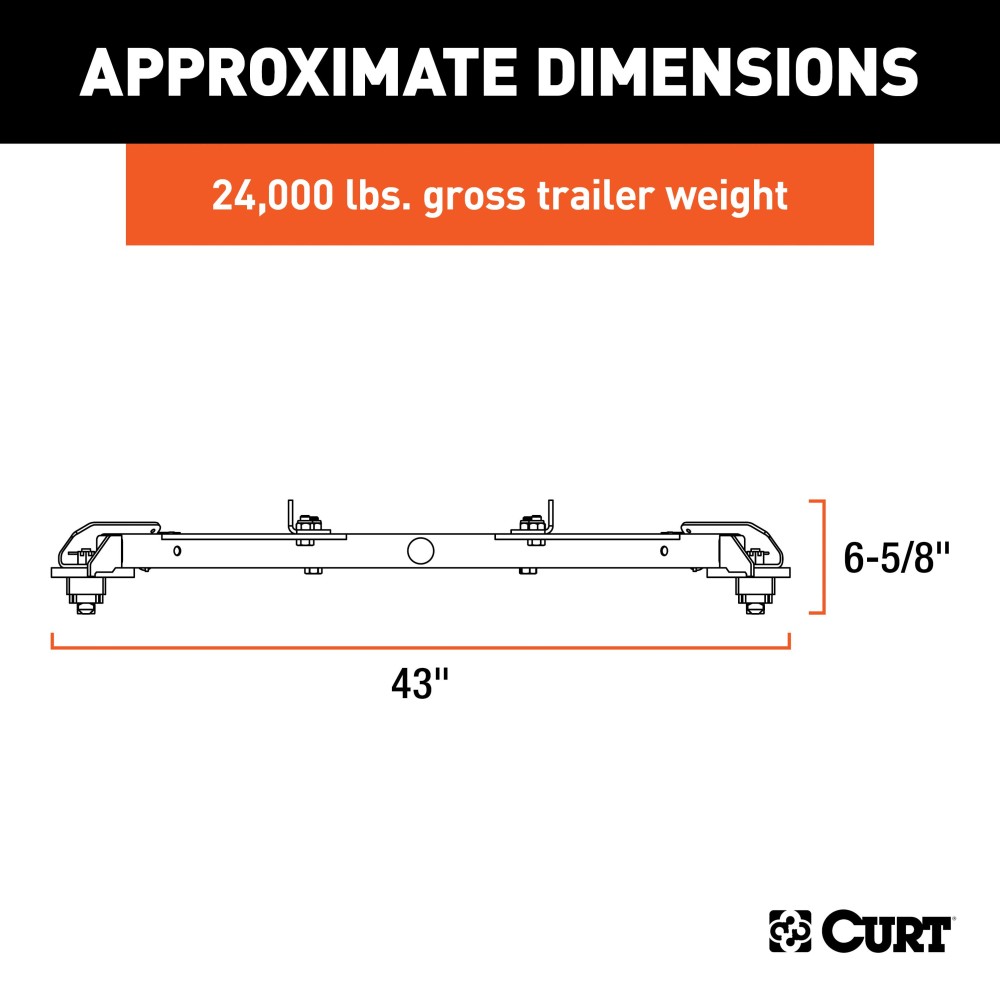 Curt CrossWing 5th Wheel Trailer Hitch for Ram 2500 and 3500