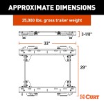 Curt Q24 5th Wheel Trailer Hitch for 2016-2019 Chevy Silverado or GMC Sierra with a 24,000 LB towing capacity.