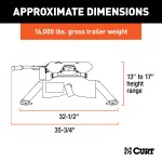 Curt A16 5th Wheel Hitch for Chevy C/K Pickup - 16K Capacity