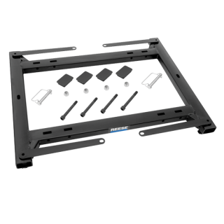 30154 - Rail Kit Mounting Adapter for Attaching Standard Fifth Wheel Hitches Reese trailer hitch system with dual jaw and square slider for Ram trucks.