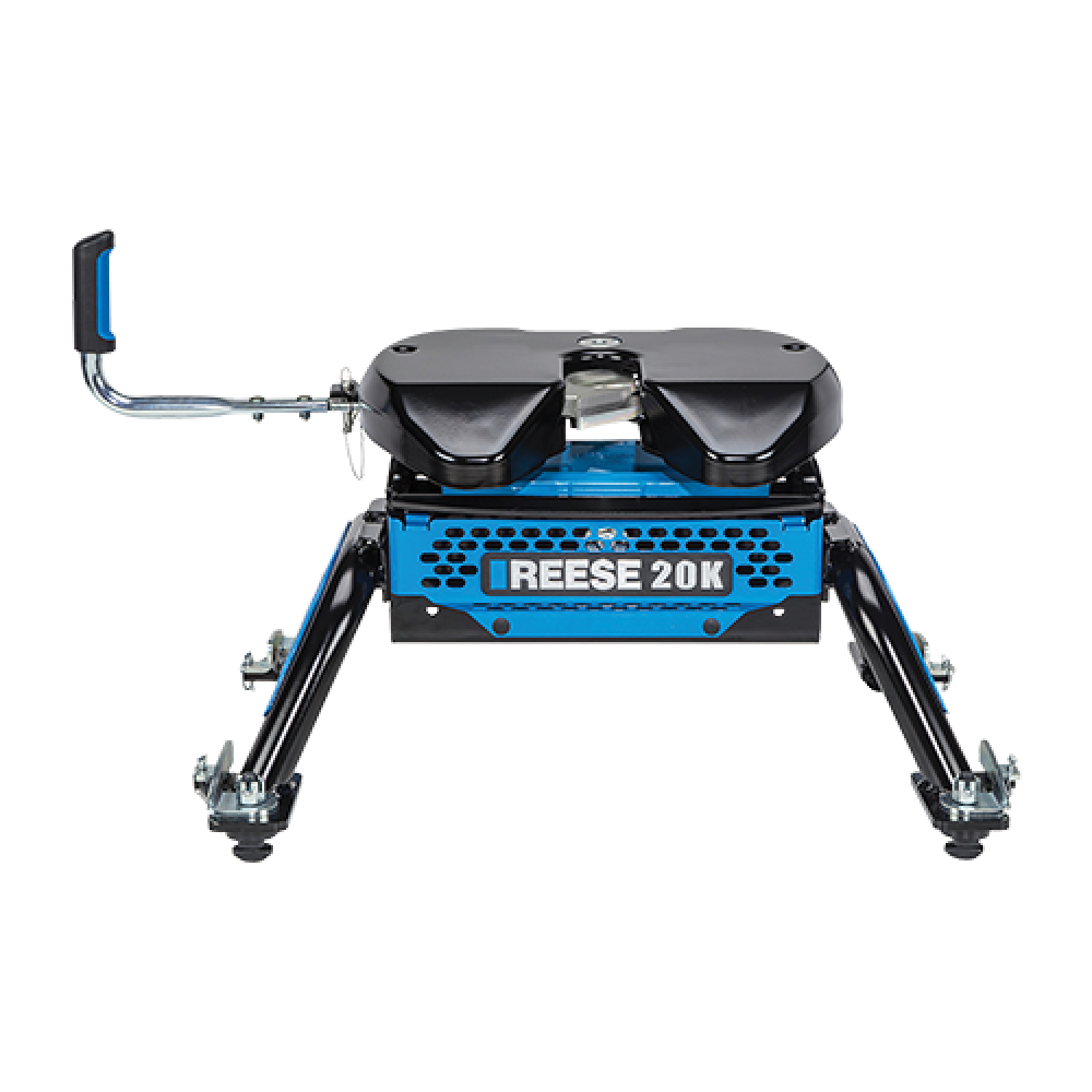 30868 - Elite™ Series Fifth Wheel Hitch Mounting System Rail Kit, Chevrolet & GMC Reese M5 Elite 20K Fifth Wheel Hitch with Talon Jaw, Complete System