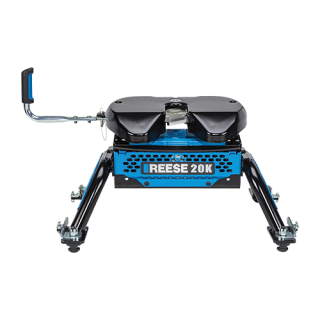 30868 - Elite™ Series Fifth Wheel Hitch Mounting System Rail Kit, Chevrolet & GMC Reese M5 Elite 20K Fifth Wheel Hitch with Talon Jaw, Complete System