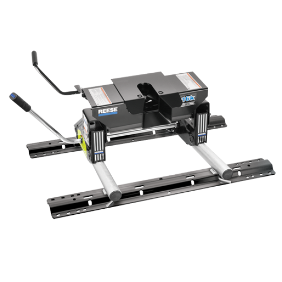 30899 - Rail Kit Mounting Adapter for Attaching Standard Fifth Wheel Hitches (For Use with GM OEM Under-Bed Rail Kits) Reese 16K Fifth Wheel Trailer Hitch with Dual Jaw for Trucks