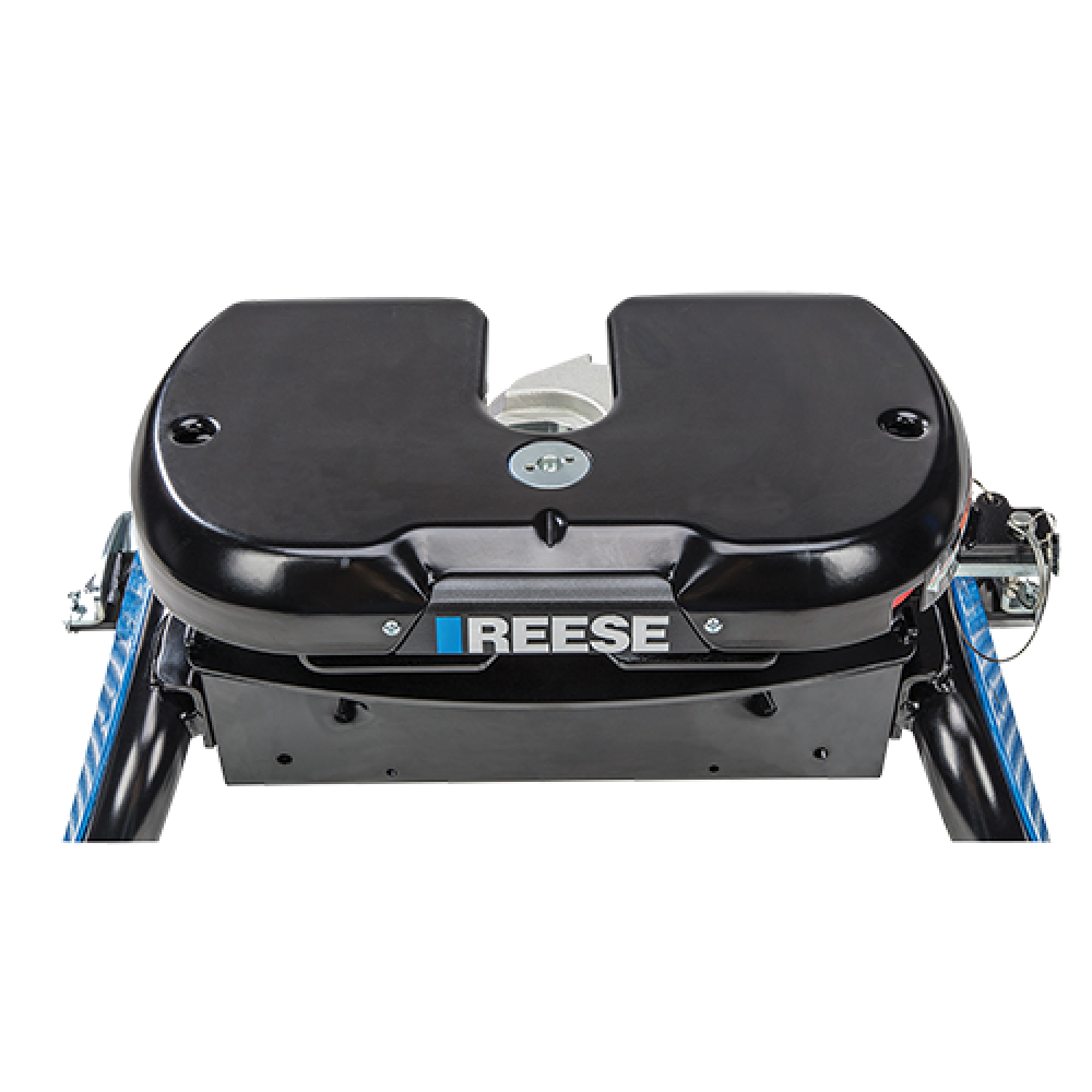 30868 - Elite™ Series Fifth Wheel Hitch Mounting System Rail Kit, Chevrolet & GMC Reese M5 Elite 20K Fifth Wheel Hitch with Talon Jaw, Complete System