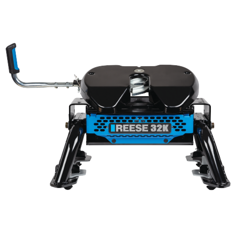 30951 - Fifth Wheel Trailer Hitch Rail Kit 36K Gooseneck or 32K 5th Wheel towing capacity Reese M5 Elite 32K Fifth Wheel Hitch installed on a truck