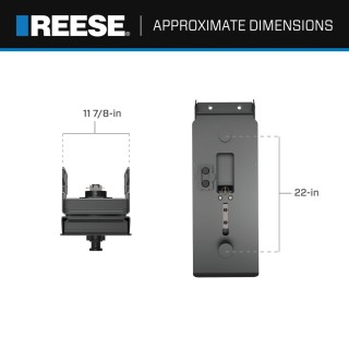 58309 - Fifth Wheel Hitch Mounting System Bracket Kit Reese 20K dual jaw fifth wheel trailer hitch for short beds