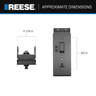 58309 - Fifth Wheel Hitch Mounting System Bracket Kit Reese 20K dual jaw fifth wheel trailer hitch for short beds