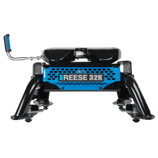 30951 - Fifth Wheel Trailer Hitch Rail Kit 36K Gooseneck or 32K 5th Wheel towing capacity Reese M5 Elite 32K Fifth Wheel Hitch installed on a truck