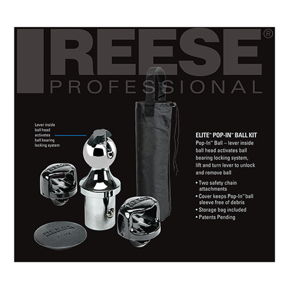 30183 - Elite™ Series Fifth Wheel Hitch Mounting System Rail Kit Reese Elite Gooseneck Hitch Puck System with Pop-In Ball for Ford