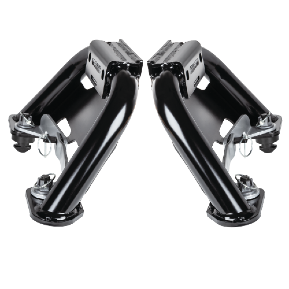 30180 - Elite™ Series Fifth Wheel Hitch Mounting System Rail Kit, Ford Reese M5 Elite 32K Fifth Wheel Hitch mounted on a Ford truck