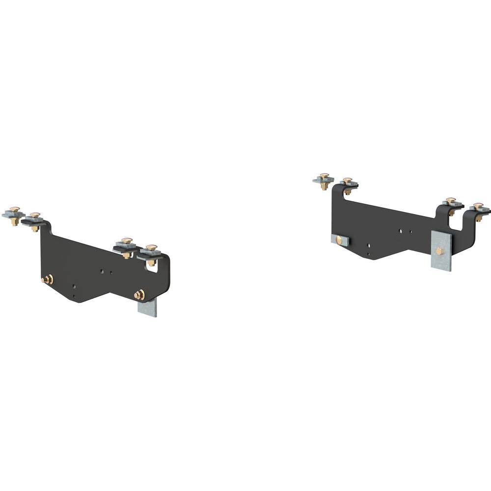 16443 - Custom 5th Wheel Brackets, Select Ford F-250, F-350 Super Duty Curt Quick Connect Brackets for Ford F250 F350, black, above-bed hitch kit