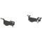16443 - Custom 5th Wheel Brackets, Select Ford F-250, F-350 Super Duty Curt Quick Connect Brackets for Ford F250 F350, black, above-bed hitch kit
