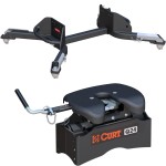 Curt Q24 Dual Jaw 5th Wheel Trailer Hitch for Ram 2500 and 3500, 24K capacity