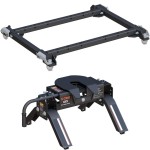 16042 - Puck System 5th Wheel Adapter with Rails, Select Ram 2500, 3500 Curt E16 Slide Bar Jaw 5th Wheel Hitch for Ram 2500, 3500