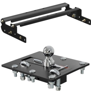 Curt Underbed Rail Kit with Fold-Down Gooseneck Hitch for Ford