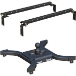 16200 - Universal 5th Wheel Base Rails, 25K (Carbide Black) Curt Spyder 25K Gooseneck Trailer Hitch in black finish for trucks