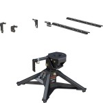 16470 - Custom 5th Wheel Brackets, Select Nissan Titan Curt CrossWing Lightweight 5th Wheel Hitch for Nissan Titan
