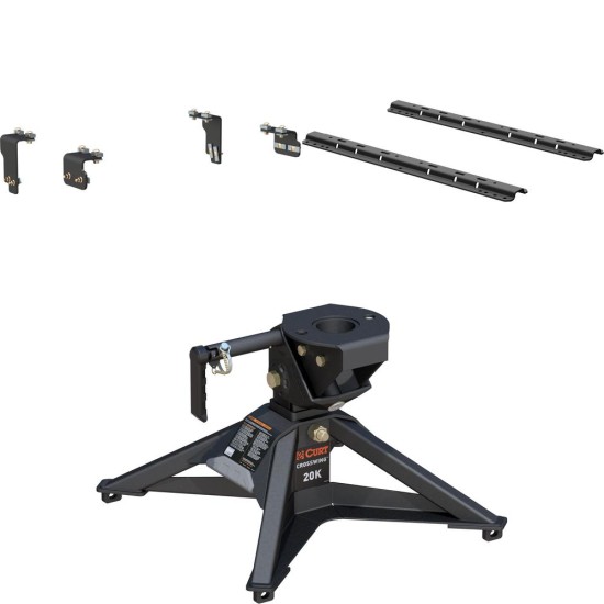 16470 - Custom 5th Wheel Brackets, Select Nissan Titan Curt CrossWing Lightweight 5th Wheel Hitch for Nissan Titan