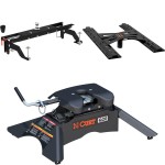 60733 - Double Lock Gooseneck Hitch Kit with Brackets, Select Dodge Ram 1500 Curt Q20 5th Wheel Hitch for 2002-2008 Dodge Ram 1500, 20K capacity