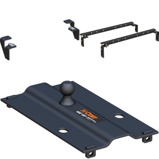 16301 - Semi-Custom 5th Wheel Brackets, Select Dodge Ram 2500, 3500 (No Cab Chassis) Curt 25K Gooseneck Hitch Bent Plate with Reese Rails for Dodge Ram
