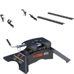 16307 - Custom 5th Wheel Brackets, Select Ram 1500 Curt Q20 5th Wheel Trailer Hitch with Dual Jaw for 2019-2025 Ram 1500