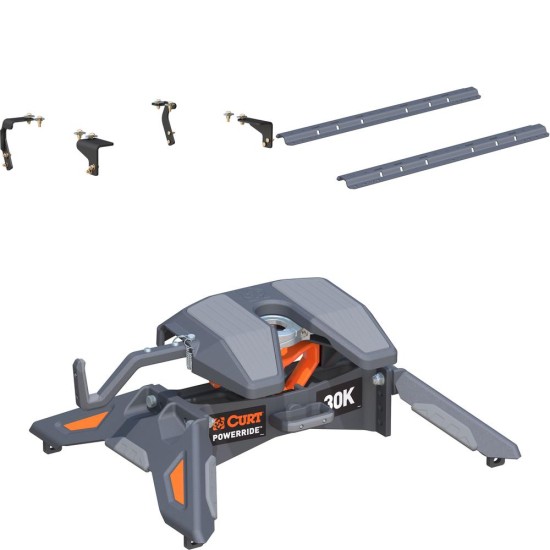 16306 - Semi-Custom 5th Wheel Brackets, Select Dodge, Ram 1500 Curt PowerRide 5th Wheel Hitch compatible with Ram 1500
