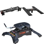 60685 - Double Lock EZr Gooseneck Hitch Kit with Brackets, Select Ford F-250, F-350 Curt Q24 5th Wheel Trailer Hitch with 24K towing capacity for Ford trucks
