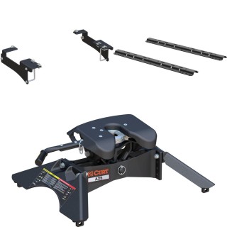 Curt A25 Dual Jaw 5th Wheel Trailer Hitch mounted on truck