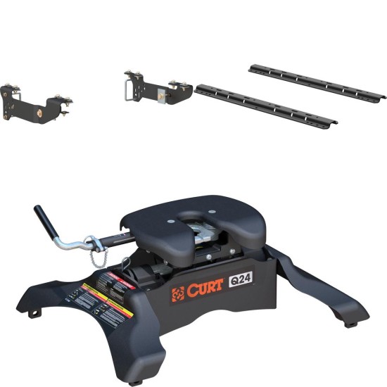 16400 - Custom 5th Wheel Brackets, Select Chevrolet Silverado, GMC Sierra 1500 Curt Q24 5th wheel trailer hitch for Chevy/GMC, 24,000 lb capacity