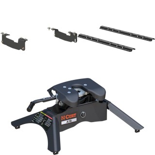 16441 - Custom 5th Wheel Brackets, Select Ford F-150 (Except 5.5' Bed) Curt A16 5th Wheel Hitch mounted on a Ford F150 truck