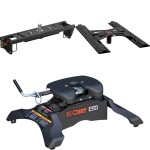 60690 - Double Lock EZr Gooseneck Hitch Kit with Brackets, Select Silverado, Sierra HD Curt Q24 5th Wheel Hitch for Chevy Silverado GMC Sierra