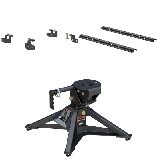 16427 - Custom 5th Wheel Brackets, Select Ram 2500 (Except with 5th Wheel Prep Package) Curt CrossWing Lightweight Fifth Wheel Hitch for Ram 2500
