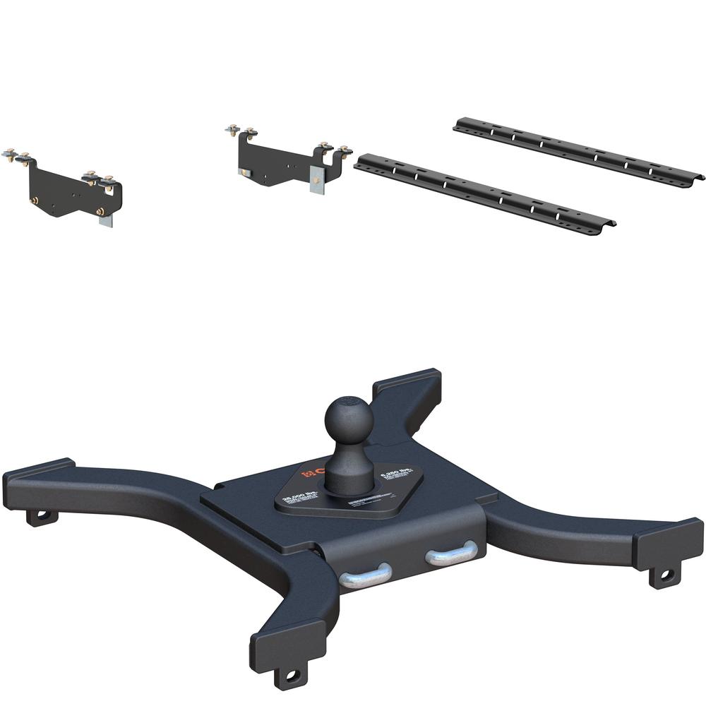 16443 - Custom 5th Wheel Brackets, Select Ford F-250, F-350 Super Duty Curt Spyder 25K Gooseneck Hitch for Ford F250/F350 Super Duty