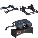 16023 - Puck System 5th Wheel Roller Adapter, 20K, Select Silverado, Sierra, 6.5' Bed Curt A25 Dual Jaw Sliding 5th Wheel Hitch for Chevy/GMC Trucks