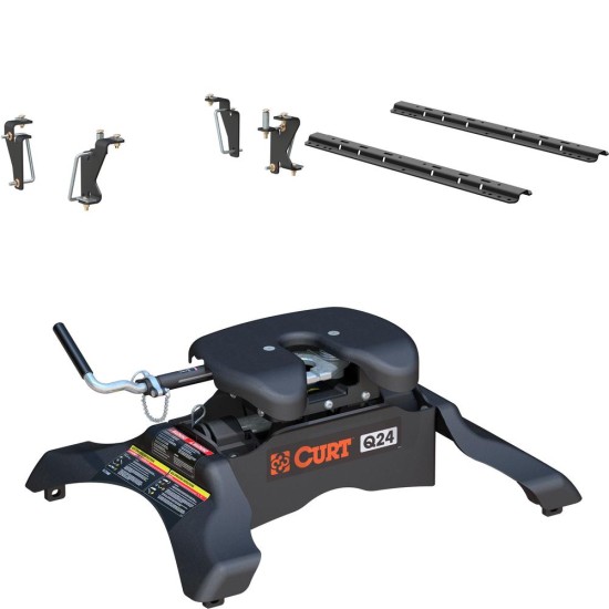 16420 - Custom 5th Wheel Brackets, Select Dodge, Ram 1500, 2500, 3500 Curt Q24 5th wheel trailer hitch for Dodge Ram with a 24K towing capacity
